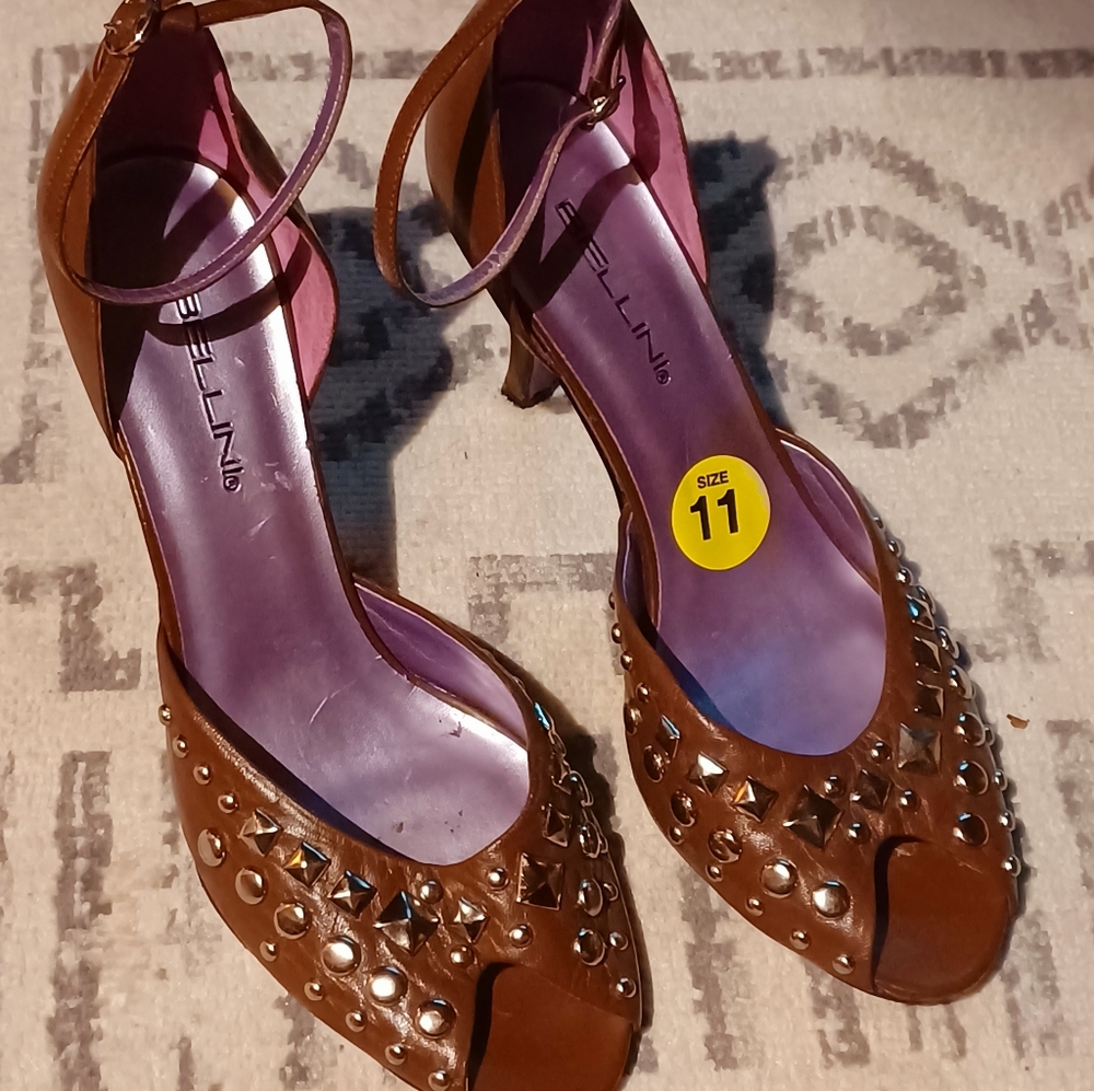 Bellini leather Studded Heels 11
